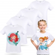 5 Pieces Toddler Blank Sublimation T-Shirt Modal Crew Neck Short Sleeve T-Shirt for Kids Baby Children Youth Tye Dying (3T)